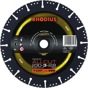Rhodius DG210 Tarcza diamentowa - 230mm, 22,23mm, Uniwersalna Rhodius DG210 Tarcza diamentowa - 230mm, 22,23mm, Uniwersalna