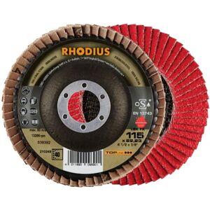 Disco de láminas con grano cerámico Rhodius 115mm - Acero inoxidable y acero Disco de láminas con grano cerámico Rhodius 115mm - Acero inoxidable y acero