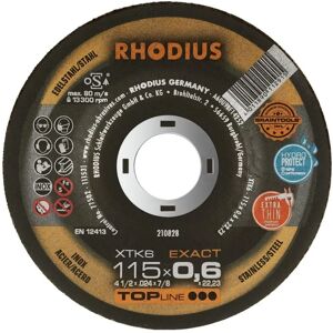 Rhodius XTK6 Exact Box - Disque de coupe fin 115mm Rhodius XTK6 Exact Box - Disque de coupe fin 115mm