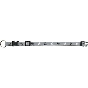 Trixie Silver Reflect Dog Collar - Black/Silver Grey - S/M Trixie Silver Reflect Dog Collar - Black/Silver Grey - S/M