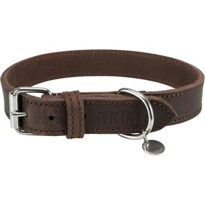 Trixie Fettleather Dog Collar - M/L - 42-48 cm, Dark Brown Trixie Fettleather Dog Collar - M/L - 42-48 cm, Dark Brown