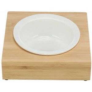 Trixie White Natural Bamboo Dog Feeder - Pet Dog Type Pet Feeding Dish Trixie White Natural Bamboo Dog Feeder - Pet Dog Type Pet Feeding Dish