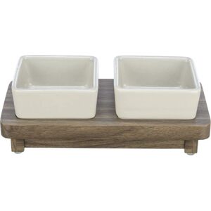 TRIXIE - CityStyle 24823 - Brown Grey - Dog bowl set TRIXIE - CityStyle 24823 - Brown Grey - Dog bowl set