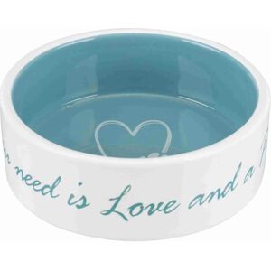 Trixie Ceramic Bowl - 0.8 L / 16 cm - Pet Type: Dog - Blue/Cream Trixie Ceramic Bowl - 0.8 L / 16 cm - Pet Type: Dog - Blue/Cream