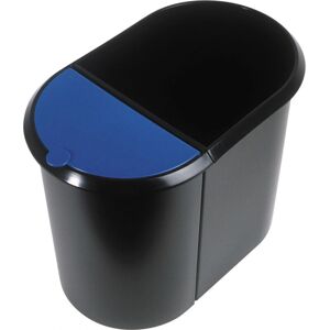 Conteneur à déchets Helit H6103993 - Plastique Noir, Bleu - Publicité Conteneur à déchets Helit H6103993 - Plastique Noir, Bleu - Publicité