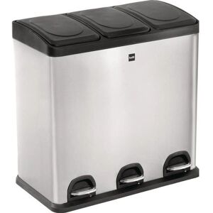 helit Separador de Basura 3x 20L, Plata - Sistema de Reciclaje helit Separador de Basura 3x 20L, Plata - Sistema de Reciclaje