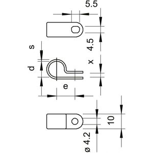 OBO Bettermann Model 255 6.5 LGR Cable Clamp - Cable and Pipe Fixing OBO Bettermann Model 255 6.5 LGR Cable Clamp - Cable and Pipe Fixing