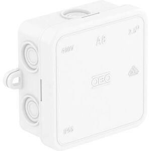 OBO Bettermann 2000075 White Junction Box - 75x75 mm - Electrical Junction Box OBO Bettermann 2000075 White Junction Box - 75x75 mm - Electrical Junction Box