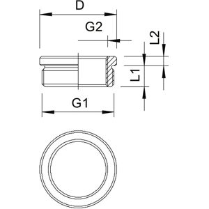 OBO Bettermann Messing M20-M16 Reduktion - Metrisches Teil H OBO Bettermann Messing M20-M16 Reduktion - Metrisches Teil H