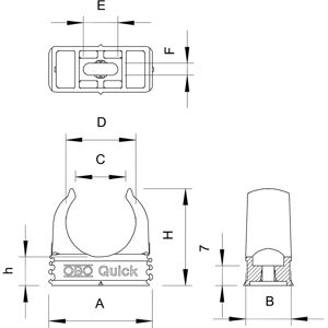 OBO Bettermann M16 Kabelschelle - Kabelschelle für 16 mm Rohre OBO Bettermann M16 Kabelschelle - Kabelschelle für 16 mm Rohre
