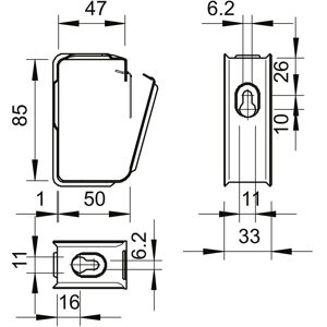 OBO Bettermann Metall Kabelhalter 2031 M 30 FS - Kabelmanagement OBO Bettermann Metall Kabelhalter 2031 M 30 FS - Kabelmanagement