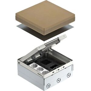 OBO Bettermann Boîte d'appareillage Carrée en Acier Inoxydable - 2 modules - Gris - Boîte électrique OBO Bettermann Boîte d'appareillage Carrée en Acier Inoxydable - 2 modules - Gris - Boîte électrique