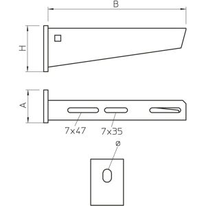 OBO Bettermann AW 30 11 A2 Support mural et bras de mât - Support mural et bras de mât OBO Bettermann AW 30 11 A2 Support mural et bras de mât - Support mural et bras de mât