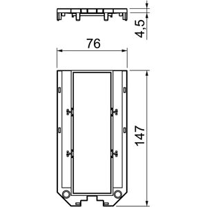 OBO Bettermann - UT4 P3 3 Modul45 - PA - Abdeckplatte OBO Bettermann - UT4 P3 3 Modul45 - PA - Abdeckplatte