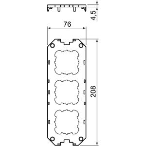BETTERMANN Obo vertr 4012196483969 - Abdeckplatte 208mm - Gerätebecher BETTERMANN Obo vertr 4012196483969 - Abdeckplatte 208mm - Gerätebecher