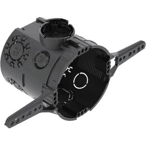 OBO Bettermann 2003716 Black Round Junction Box - Single with Nail Tabs OBO Bettermann 2003716 Black Round Junction Box - Single with Nail Tabs