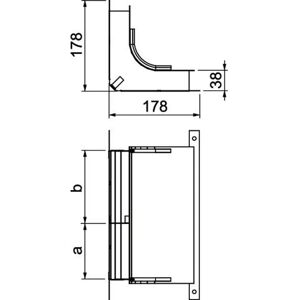 OBO Bettermann KV2 25038-2 Coudes Verticaux - Accessoires Électroniques OBO Bettermann KV2 25038-2 Coudes Verticaux - Accessoires Électroniques