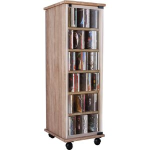 Mensola VCM Sonoma per CD/DVD - Regolabile & Mobile - 300 CD Mensola VCM Sonoma per CD/DVD - Regolabile & Mobile - 300 CD
