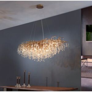 Paul Neuhaus Antique Brass Icicle Chandelier with 15 G9 Sockets Paul Neuhaus Antique Brass Icicle Chandelier with 15 G9 Sockets