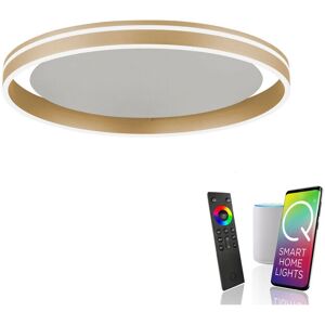 Paul Neuhaus Brass 59cm Smart Ceiling Lamp with Remote Paul Neuhaus Brass 59cm Smart Ceiling Lamp with Remote