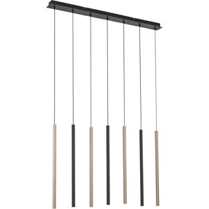 Paul Neuhaus Pendelleuchte Flute - 7 LED-Leuchten, Schwarz, Warmweiß - Innen Paul Neuhaus Pendelleuchte Flute - 7 LED-Leuchten, Schwarz, Warmweiß - Innen