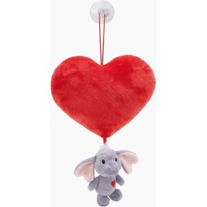 NICI Plush Heart with Love Elephant - Dark Gray & Suction Cup NICI Plush Heart with Love Elephant - Dark Gray & Suction Cup
