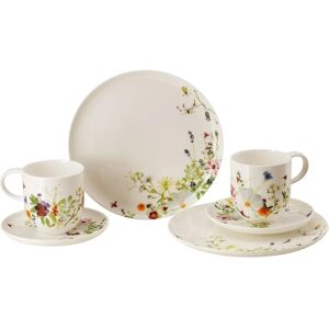 Ensemble de Vaisselle Bone China Grand Air 6 pièces - Floral Moderne - Publicité Ensemble de Vaisselle Bone China Grand Air 6 pièces - Floral Moderne - Publicité