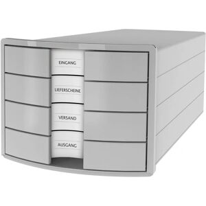 HAN IMPULS Ljusgrå Plast 4-lådors Skåp - Förvaringsskåp HAN IMPULS Ljusgrå Plast 4-lådors Skåp - Förvaringsskåp