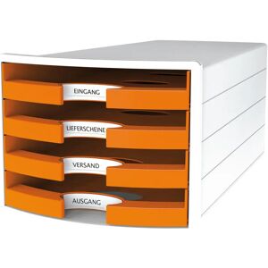 HAN 1013-51 desk tray/organizer - Plastic, Orange, White, 4 drawers, DIN C4 HAN 1013-51 desk tray/organizer - Plastic, Orange, White, 4 drawers, DIN C4