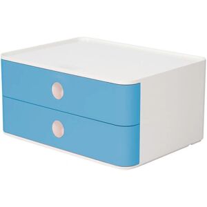 HAN 1120-84 Desk Drawer Organizer - Stackable, Blue, White - Office Storage HAN 1120-84 Desk Drawer Organizer - Stackable, Blue, White - Office Storage