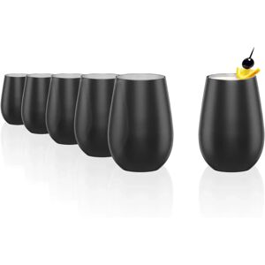 Copas Olímpicas Olympic de Stölzle, negras con plata, 465 ml, 6 unidades Copas Olímpicas Olympic de Stölzle, negras con plata, 465 ml, 6 unidades