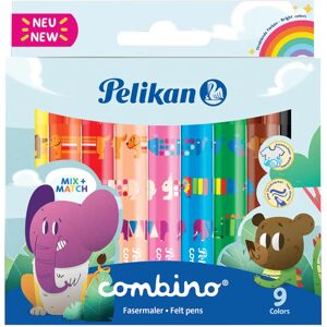 Pelikan Combino Super 411 Stylo en feutre - Multicolore, 9 pcs Pelikan Combino Super 411 Stylo en feutre - Multicolore, 9 pcs
