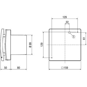 Maico Kompaktventilator - 100mm, Weiß, Einstellbarer Verzögerung - Badlüftung Maico Kompaktventilator - 100mm, Weiß, Einstellbarer Verzögerung - Badlüftung