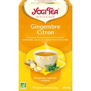 Yogi Chá de gengibre e limão - Chá de ervas orgânico - 17 saquinhos Yogi Chá de gengibre e limão - Chá de ervas orgânico - 17 saquinhos