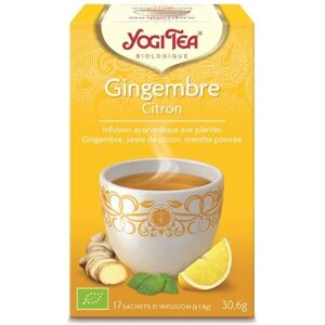 Thé aux herbes biologique Gingembre Citron Yogi Tea - 17 sachets - Publicité Thé aux herbes biologique Gingembre Citron Yogi Tea - 17 sachets - Publicité