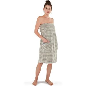 Möve Eden Sarong - Cotton-Linen Checkered Sauna Wrap Möve Eden Sarong - Cotton-Linen Checkered Sauna Wrap