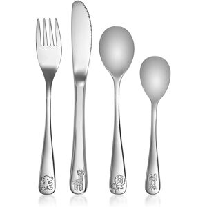 Reer Children’s Cutlery Set - 4 pcs - Stainless Steel - Ergonomic - Dishwasher Safe - Baby & Kid Reer Children’s Cutlery Set - 4 pcs - Stainless Steel - Ergonomic - Dishwasher Safe - Baby & Kid