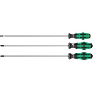 Wera Kraftform Plus Screwdriver Set - Phillips, Pozidriv, Long - 3 Pieces Wera Kraftform Plus Screwdriver Set - Phillips, Pozidriv, Long - 3 Pieces