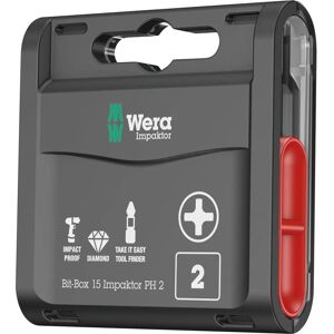 Wera WER057752 Bit-Box 15 Impaktor PH2 x 25mm - Screwdriver Bits Wera WER057752 Bit-Box 15 Impaktor PH2 x 25mm - Screwdriver Bits