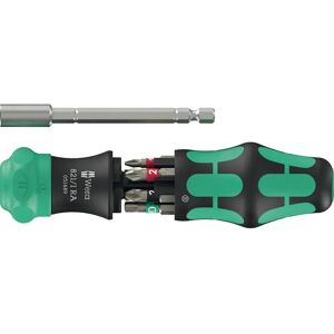 Wera Kraftform Kompakt 28 RA 1 Screwdriver - Ratchet, 6 Bits, 1/4" Wera Kraftform Kompakt 28 RA 1 Screwdriver - Ratchet, 6 Bits, 1/4"