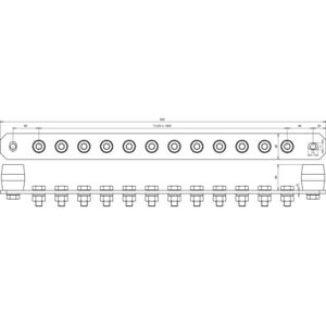 DEHN - PAS I 12AP M10 V2A - V2A - 12 - Potentialausgleichschiene DEHN - PAS I 12AP M10 V2A - V2A - 12 - Potentialausgleichschiene