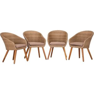 Acamp ATACAMA Gartenarmlehnset - FSC Teak, Aluminium, Polyester - Gartenmöbel Acamp ATACAMA Gartenarmlehnset - FSC Teak, Aluminium, Polyester - Gartenmöbel