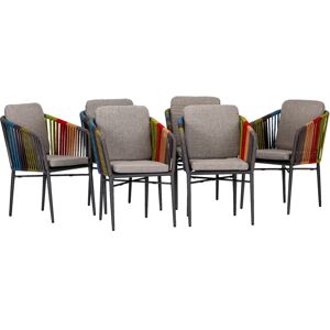 Acamp Manhattan Stapelsessel-Set - 6 Stück, Aluminium, bunt Acamp Manhattan Stapelsessel-Set - 6 Stück, Aluminium, bunt
