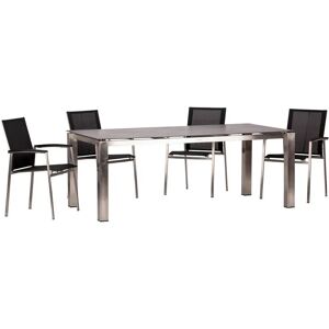 ACAMP AURIS Gartentisch-Set - Edelstahl, Modern, 4 Stühle & Tisch ACAMP AURIS Gartentisch-Set - Edelstahl, Modern, 4 Stühle & Tisch