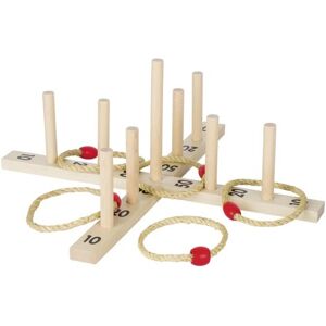 Goki Jeu de Lancer d'Anneaux - Bois 56cm avec 5 Anneaux Sisale Goki Jeu de Lancer d'Anneaux - Bois 56cm avec 5 Anneaux Sisale
