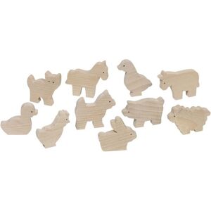 Goki 53871 - Conjunto de Animais de Fazenda de Madeira - 10 Peças Goki 53871 - Conjunto de Animais de Fazenda de Madeira - 10 Peças