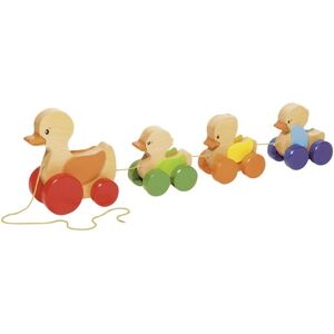 Goki 54988 - Wooden Duck Family Pull Toy - Support for Walking Goki 54988 - Wooden Duck Family Pull Toy - Support for Walking