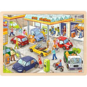 Goki Wooden Puzzle Gas Station - 96 Pieces - Puzzle Goki Wooden Puzzle Gas Station - 96 Pieces - Puzzle