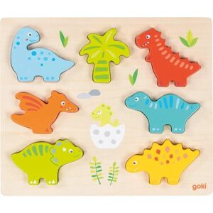 GOKI Puzzle Dinosauri - Legno 7 Pezzi - 28.5x23.5cm GOKI Puzzle Dinosauri - Legno 7 Pezzi - 28.5x23.5cm