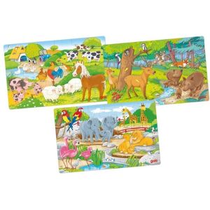 Goki 57377 Puzzle - Animal Puzzles 3x24 Pieces Goki 57377 Puzzle - Animal Puzzles 3x24 Pieces